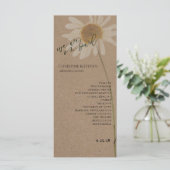 Rustic Kraft Gedroogd Bloemen Trouwprogramma (Staand voorkant)