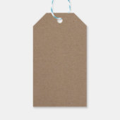 Rustic Kraft Gedroogde Bloemen Dank u Cadeaulabel (Achterkant)