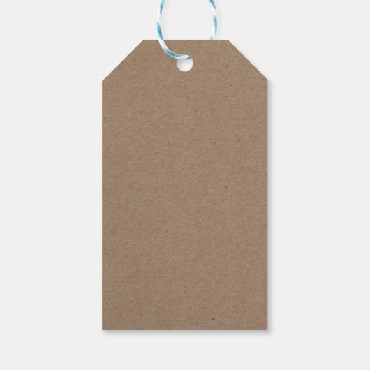 Rustic Kraft Gedroogde Bloemen Dank u Cadeaulabel (Achterkant)