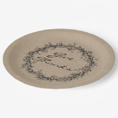 Rustic Kraft Geef Bedankt Thanksgiving Papier Bord (Gekanteld)