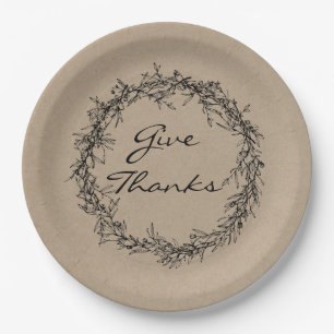 Rustic Kraft Geef Bedankt Thanksgiving Papier Bord
