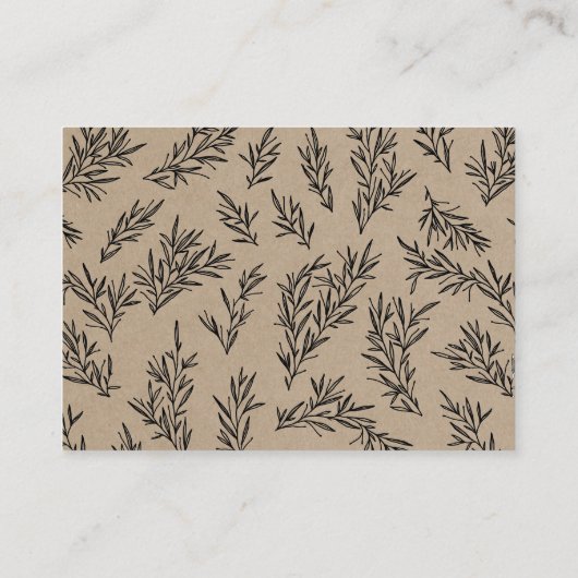 Rustic Kraft geeft Bedankt Thanksgiving Informatiekaartje (Achterkant)