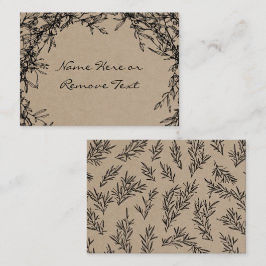 Rustic Kraft geeft Bedankt Thanksgiving Informatiekaartje (Voorkant / Achterkant)