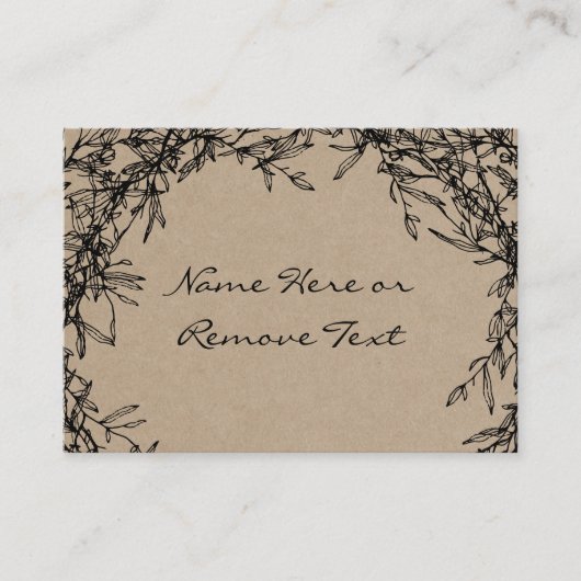 Rustic Kraft geeft Bedankt Thanksgiving Informatiekaartje (Voorkant)