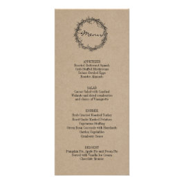 Rustic Kraft geeft Bedankt Thanksgiving menu