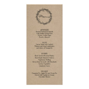 Rustic Kraft geeft Bedankt Thanksgiving menu