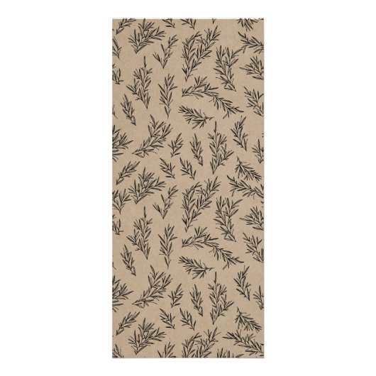 Rustic Kraft geeft Bedankt Thanksgiving menu (Achterkant)