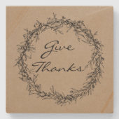 Rustic Kraft gekleurd geeft Onderzetter Bedankt st (Voorkant)