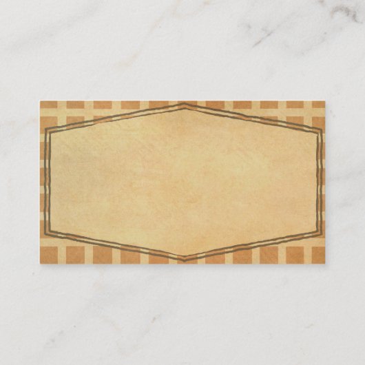rustic Kraft gepatterde aardtonen Visitekaartje (Achterkant)
