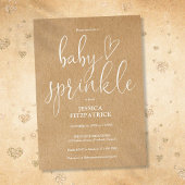 Rustic Kraft Geslachtsneutrale Baby Sprinkle Showe Kaart