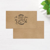 Rustic Kraft Gift Kaart (Bureau)