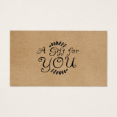Rustic Kraft Gift Kaart (Voorkant)