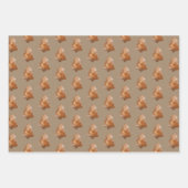 Rustic Kraft Gingerbrood Trees Inpakpapier Vel (Voorkant 3)