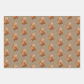 Rustic Kraft Gingerbrood Trees Inpakpapier Vel (Voorkant 2)