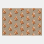 Rustic Kraft Gingerbrood Trees Inpakpapier Vel (Voorkant)