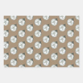 Rustic Kraft Glass Ball Holiday Ornaments Inpakpapier Vel (Voorkant 3)