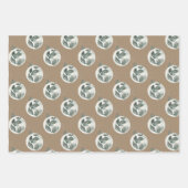 Rustic Kraft Glass Ball Holiday Ornaments Inpakpapier Vel (Voorkant)