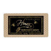 rustic Kraft Gold bijenhoningpot Etiket (Voorkant)