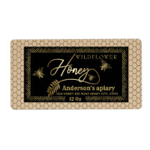  rustic Kraft Gold bijenhoningpot