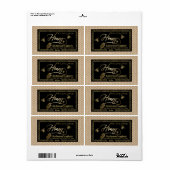  rustic Kraft Gold bijenhoningpot Etiket (Full Sheet)