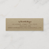 Rustic Kraft, Gold Confetti, handgemaakt Mini Visitekaartje (Achterkant)