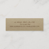 Rustic Kraft, Gold Confetti, Lijst Mini Visitekaartje (Achterkant)