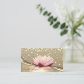 Rustic Kraft, Gold Confetti, Lotus Visitekaartje (Staand voorkant)
