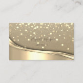 Rustic Kraft, Gold Confetti Visitekaartje (Voorkant)