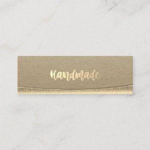 Rustic Kraft, Gold Handmade Mini Visitekaartje