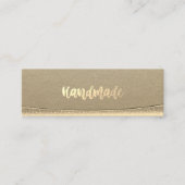 Rustic Kraft, Gold Handmade Mini Visitekaartje (Voorkant)