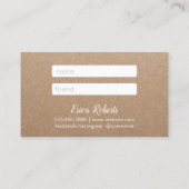 Rustic Kraft Gold Script White Lace Referral (Achterkant)