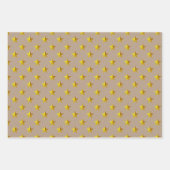 Rustic Kraft Goud Zilver Sterren Kerstmis Inpakpapier Vel (Voorkant)