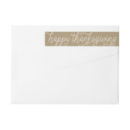 Rustic Kraft Hand Lettering Happy Thanksgiving