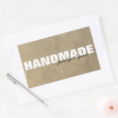 Rustic Kraft Handgemaakt voor uw bedrijf/Gift Rechthoekige Sticker (Envelop)