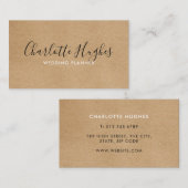 Rustic Kraft Handtekening Visitekaartje (Voorkant / Achterkant)