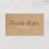 Rustic Kraft Handtekening Visitekaartje (Voorkant)