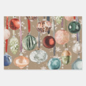 Rustic Kraft  Hanging Ribbon Glass Ornament Inpakpapier Vel (Voorkant)