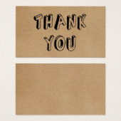  Rustic Kraft - Hartelijk dank - Kaart (Voorkant /achterkant)