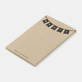Rustic Kraft Heart Bunting Post-it® Notes (Schuin)