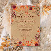 Rustic Kraft Herfst In Love Herfst Bloemen Huwelij Kaart