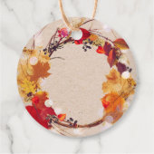 Rustic Kraft Herfstkrans Thanksgiving-diner Bedankjes Labels (Achterkant)