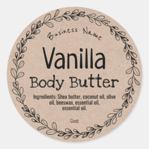 Rustic Kraft Homemade Product Labels