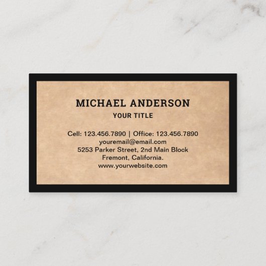 Rustic Kraft House Roofing Construction Roofer Visitekaartje (Achterkant)