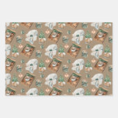 Rustic Kraft Hygge Cozy Kerstwinter Decor 2 Inpakpapier Vel (Voorkant)