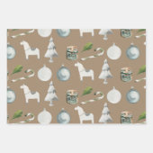 Rustic Kraft Hygge Cozy Kerstwinter Decor Inpakpapier Vel (Voorkant 2)