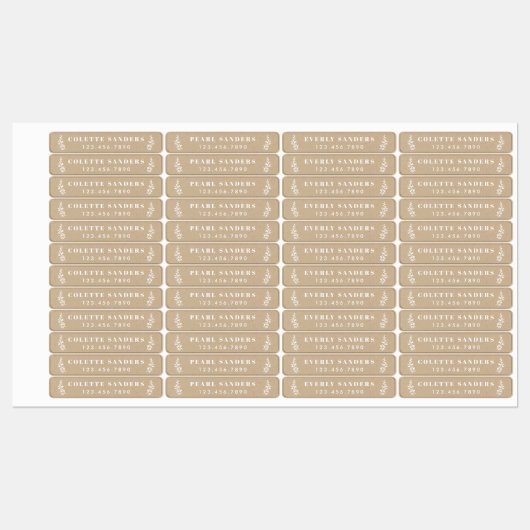 Rustic Kraft Iron on Name Labels (Vel)