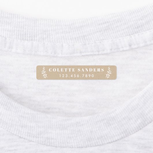 Rustic Kraft Iron on Name Labels (Aangebracht)