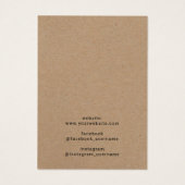 Rustic Kraft Jewelry Earring Ketting Display Visitekaartje (Achterkant)