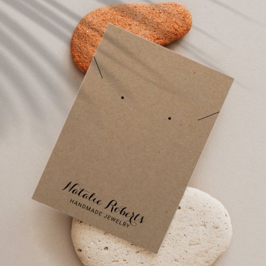 Rustic Kraft Jewelry Earring Ketting Display Visitekaartje