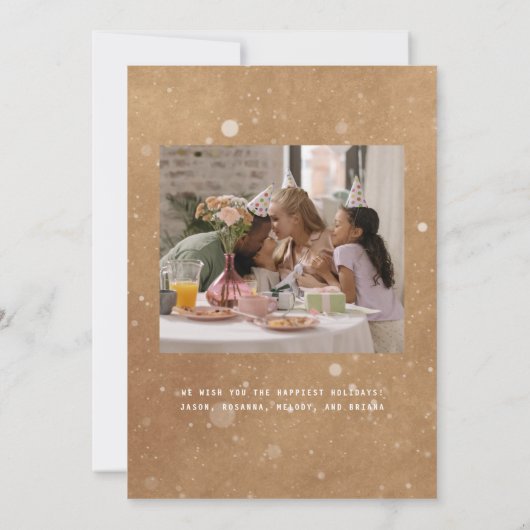 Rustic Kraft Jingle All The Way Script 2 Foto Kaart (Achterkant)